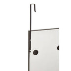 Over Door Grey Plastic Frame Mirror