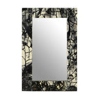 Grey and Black Wood Finish Wall Mirror