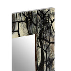 Grey and Black Wood Finish Wall Mirror