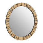 Black and Gold Wood Grain Wall Mirror