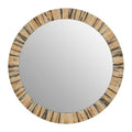 Black and Gold Wood Grain Wall Mirror