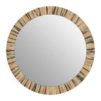 Black and Gold Wood Grain Wall Mirror