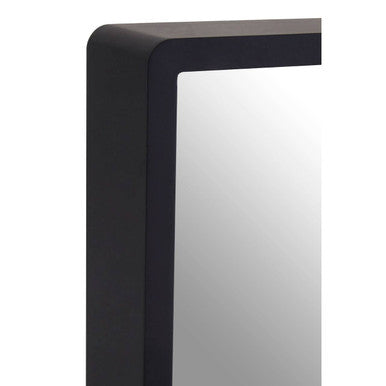 Small Black Wall Mirror with Gold Edge
