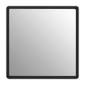 Medium Black Wall Mirror with Gold Edge