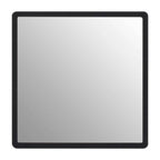 Medium Black Wall Mirror with Gold Edge