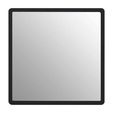 Medium Black Wall Mirror with Gold Edge