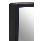 Large Black Wall Mirror with Gold Edge