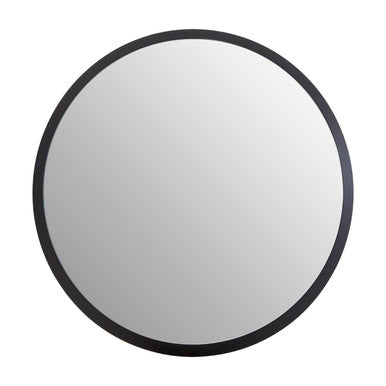 Round Medium Black Wall Mirror