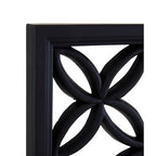 Square Black Lattice Frame Wall Mirror