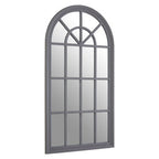 Antique Grey Arched Window Wall Mirror