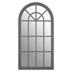Antique Grey Arched Window Wall Mirror
