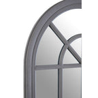 Antique Grey Arched Window Wall Mirror