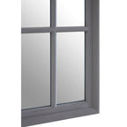 Antique Grey Arched Window Wall Mirror