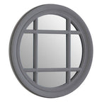 Antique Grey Round Wall Mirror