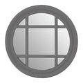 Antique Grey Round Wall Mirror