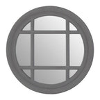 Antique Grey Round Wall Mirror