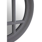 Antique Grey Round Wall Mirror