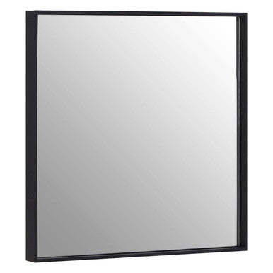 Matt Black Small Square Wall Mirror