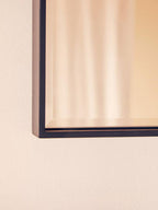 Matt Black Small Square Wall Mirror