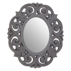 Antique Grey Scroll Design Wall Mirror