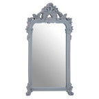 Grey Wall Mirror with Ornate Frame