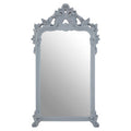 Grey Wall Mirror with Ornate Frame