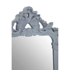 Grey Wall Mirror with Ornate Frame