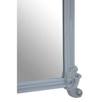 Grey Wall Mirror with Ornate Frame