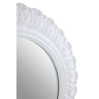 Antique White Small Acanthus Leaf Wall Mirror