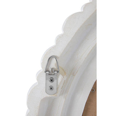 Antique White Small Acanthus Leaf Wall Mirror