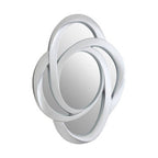 Silver Finish Elliptical Design Wall Mirror