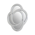 Silver Finish Elliptical Design Wall Mirror