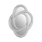 Silver Finish Elliptical Design Wall Mirror