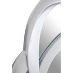 Silver Finish Elliptical Design Wall Mirror