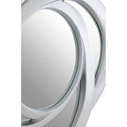 Silver Finish Elliptical Design Wall Mirror