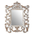 Antique Grey Fleur-De-Lis Wall Mirror