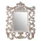 Antique Grey Fleur-De-Lis Wall Mirror