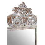 Antique Grey Fleur-De-Lis Wall Mirror