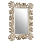 Champagne Finish Clamshell Design Wall Mirror