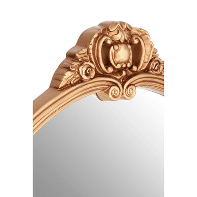 Gold Finish Round Acanthus Leaf Wall Mirror