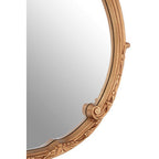 Gold Finish Round Acanthus Leaf Wall Mirror