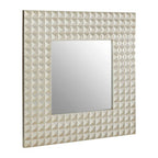 Champagne Finish 3D Geometric Wall Mirror