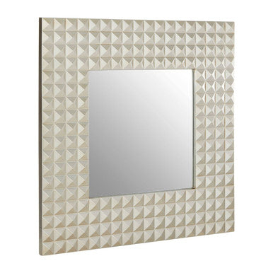 Champagne Finish 3D Geometric Wall Mirror