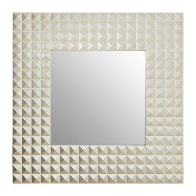 Champagne Finish 3D Geometric Wall Mirror