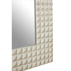Champagne Finish 3D Geometric Wall Mirror