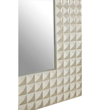 Champagne Finish 3D Geometric Wall Mirror