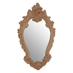 Antique Brown Rococo Design Wall Mirror