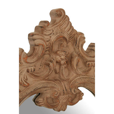 Antique Brown Rococo Design Wall Mirror