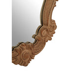Antique Brown Rococo Design Wall Mirror