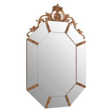 Wall Mirror with Gold Resin Frame